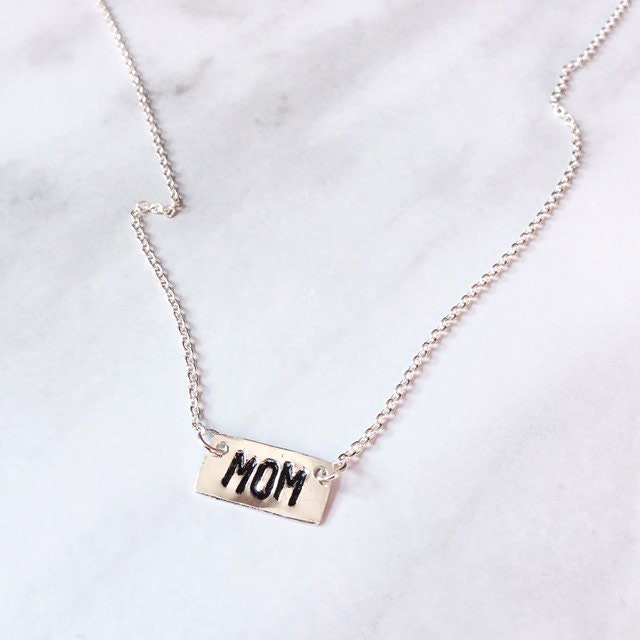 Mom Nameplate Necklace