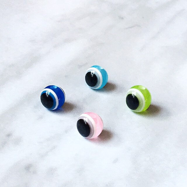 colourful evil eye beads