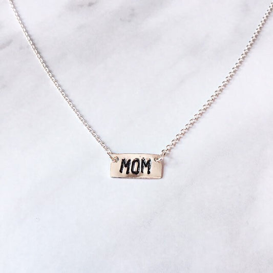 Mom Nameplate Necklace